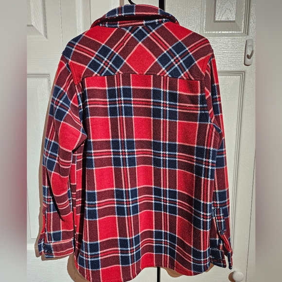 Sherpa Lined Plaid Jacket | Boston Traders Mens Size M | Cozy Inside & Out - Picture 6 of 8